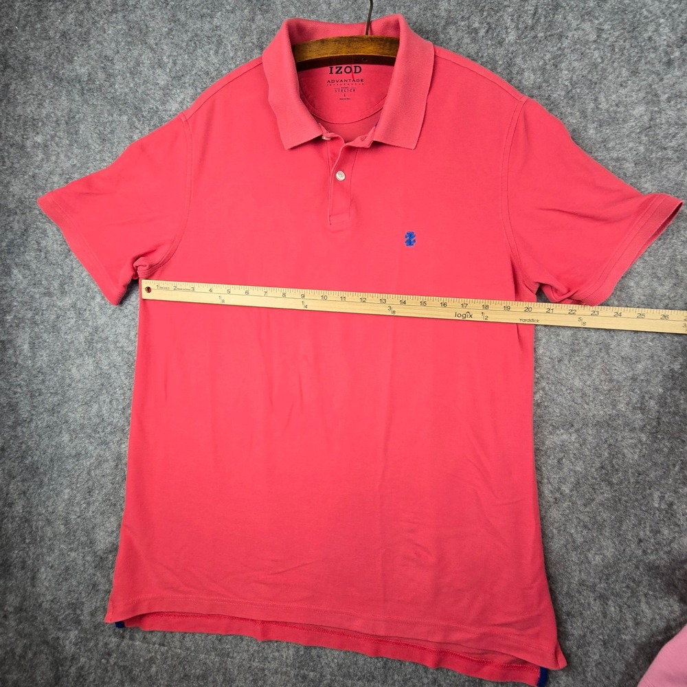Lot of 3 IZOD Advantage Performance Natural Stretch Polo Shirts Mens Large Pink - Picture 6 of 12